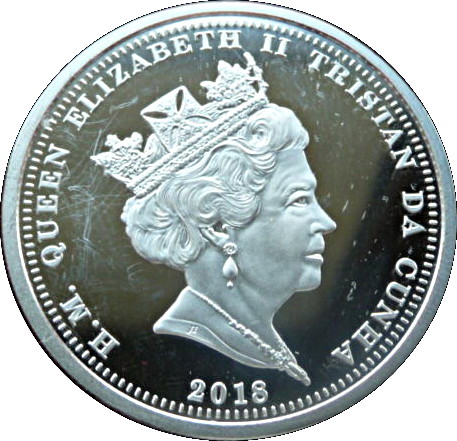 Tristan da Cunha 5 Pounds - Elizabeth II 65th Anniversary of Coronation obverse
