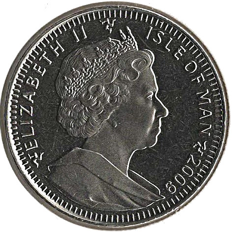 Isle of Man 1 Crown - Elizabeth II London Olympics 2012 - Rowing obverse