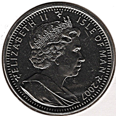 Isle of Man 1 Crown - Elizabeth II Sleeping Beauty obverse