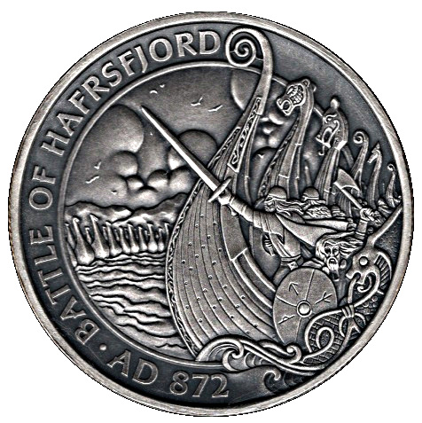 Isle of Man 1 Crown - Elizabeth II Battle of Hafrsfjord