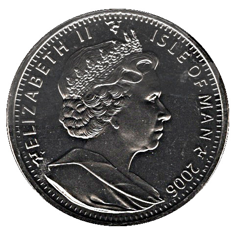 Isle of Man 1 Crown - Elizabeth II Snow White obverse