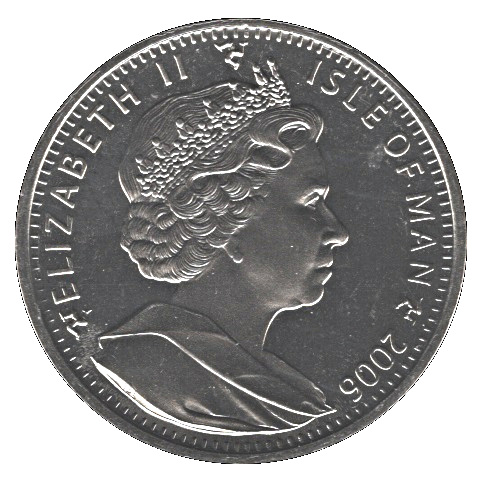 Isle of Man 1 Crown - Elizabeth II Victoria Cross - Robert Cain obverse
