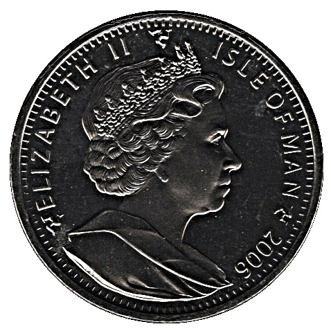 Isle of Man 1 Crown - Elizabeth II The Battle of Leipzig obverse