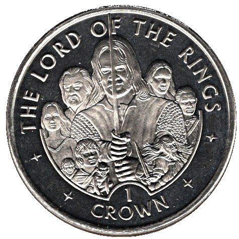 Isle of Man 1 Crown - Elizabeth II The Return of the King reverse