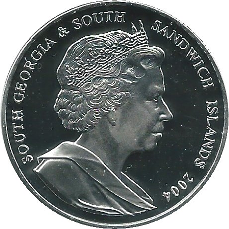 South Georgia and the South Sandwich Islands 2 Pounds - Elizabeth II Sir Ernest Shackleton obverse
