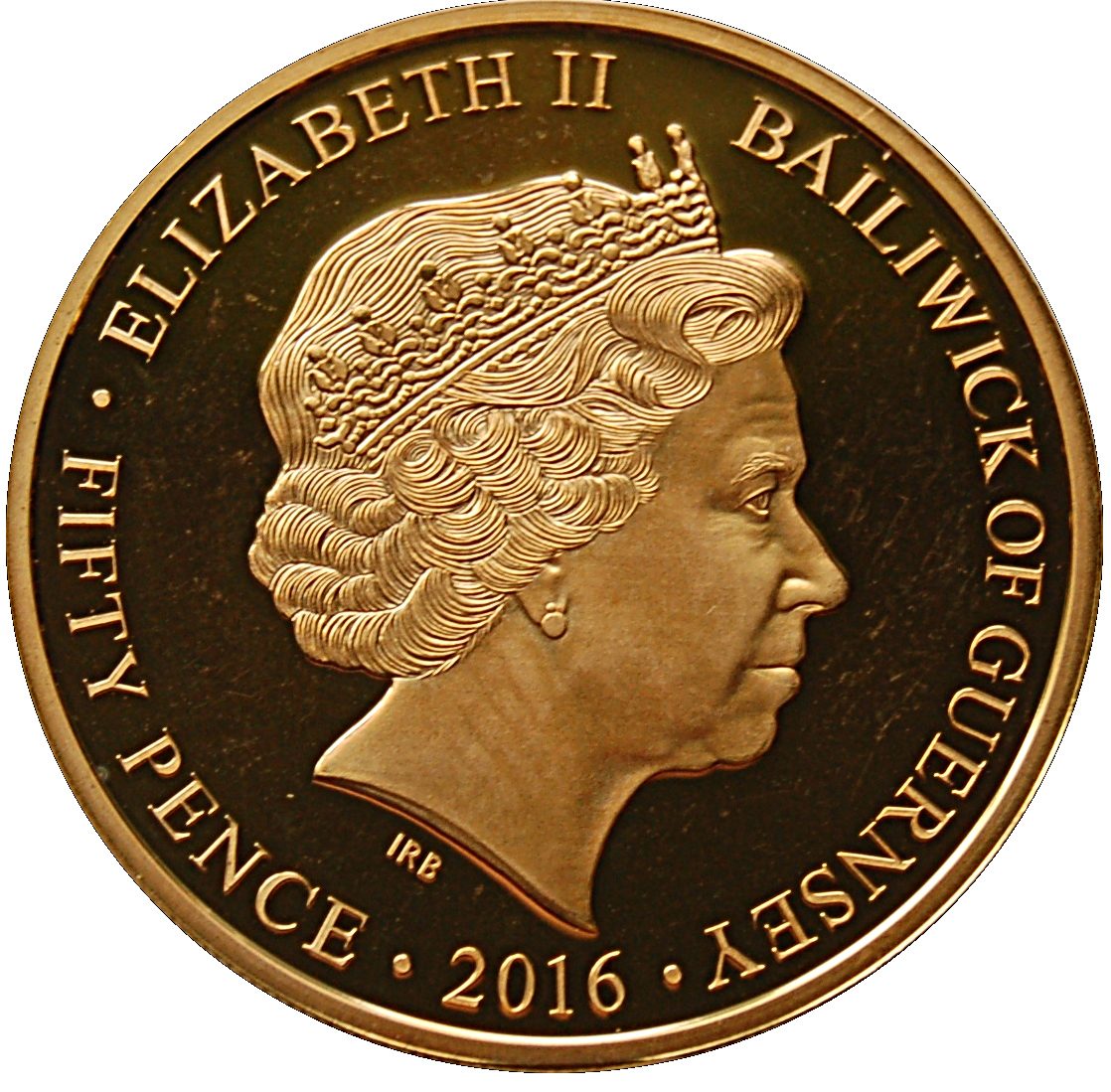 Guernsey 50 Pence - Elizabeth II Elizabeth II pictured in 1927 obverse