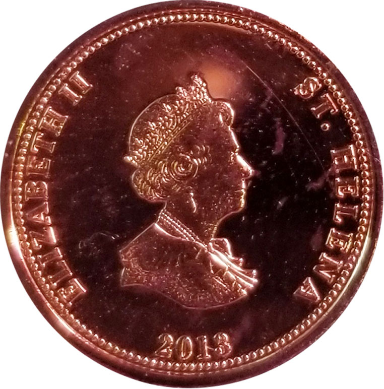 Saint Helena 25 Pence - Elizabeth II St. George and the dragon; gold obverse