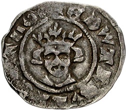 ½ Penny - Edward III 2nd coinage obverse