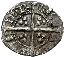 ½ Penny - Edward III 4th coinage; Treaty period