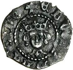½ Penny - Edward IV 1st reign; Heavy coinage obverse