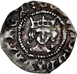 ½ Penny - Edward IV 1st reign; Light coinage obverse