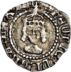 ½ Penny - Henry VIII 1st coinage obverse