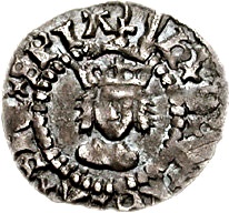½ Penny - Henry VIII 2nd coinage obverse