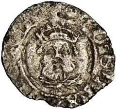 ½ Penny - Henry VIII 3rd coinage obverse