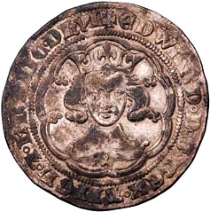1 Groat - Edward III 4th issue; Pre-treaty period, series G obverse