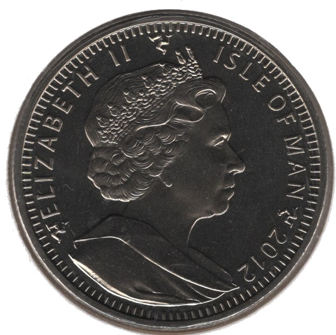 Isle of Man 1 Crown - Elizabeth II Diamond Jubilee of Accession obverse