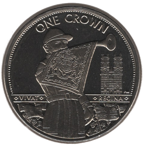 Isle of Man 1 Crown - Elizabeth II Diamond Jubilee of Accession