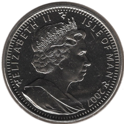 Isle of Man 1 Crown - Elizabeth II The Tale of Peter Rabbit obverse