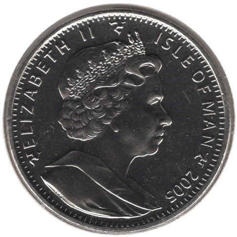 Isle of Man 1 Crown - Elizabeth II Gunpowder Plot - Guy Fawkes obverse