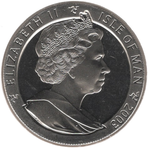 Isle of Man 1 Crown - Elizabeth II Olympic Games Athens - Runners obverse