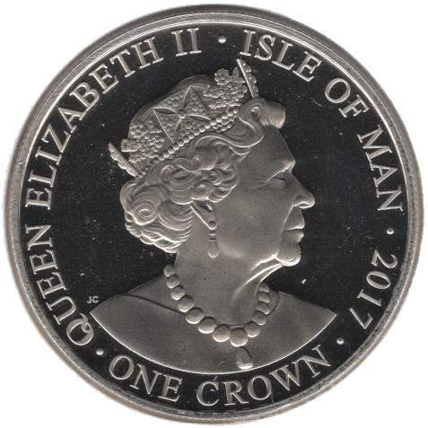 Isle of Man 1 Crown - Elizabeth II Platinum Wedding Anniversary obverse