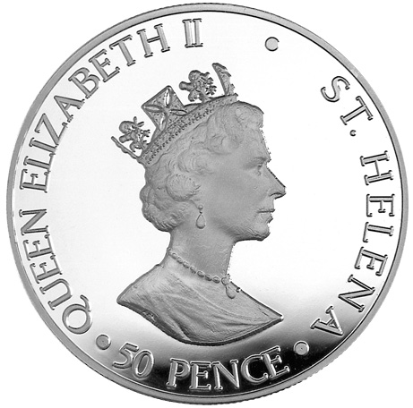 Saint Helena 50 Pence - Elizabeth II Queen Mother obverse