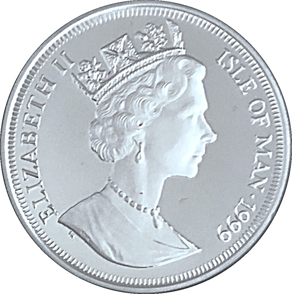 Isle of Man 1 Crown - Elizabeth II Robert Falcon Scott; Silver Proof obverse