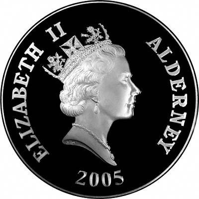 Alderney 50 Pounds - Elizabeth II Trafalgar obverse