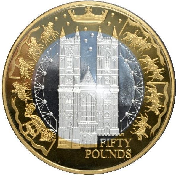 Alderney 50 Pounds - Elizabeth II Golden Jubilee