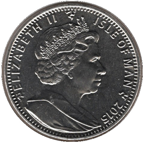 Isle of Man 1 Crown - Elizabeth II Battle of Britain; Coloured obverse