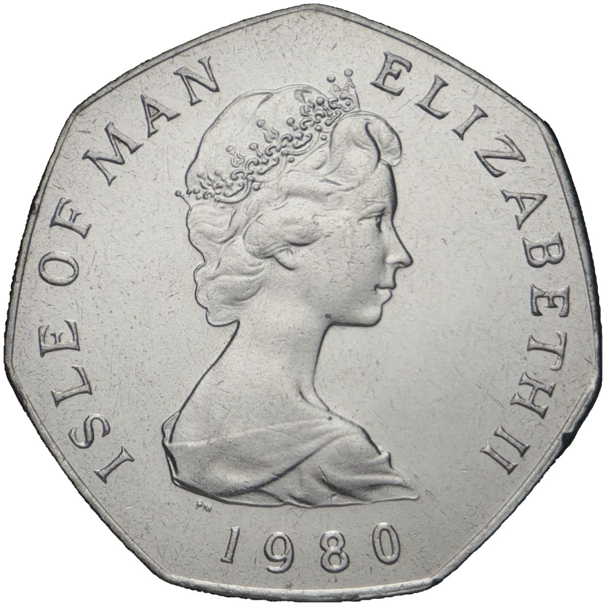 Isle of Man 50 Pence - Elizabeth II Viking Longship obverse
