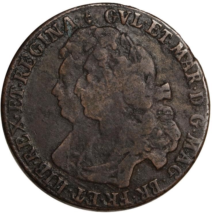 Scotland 1 Bawbee - William and Mary obverse