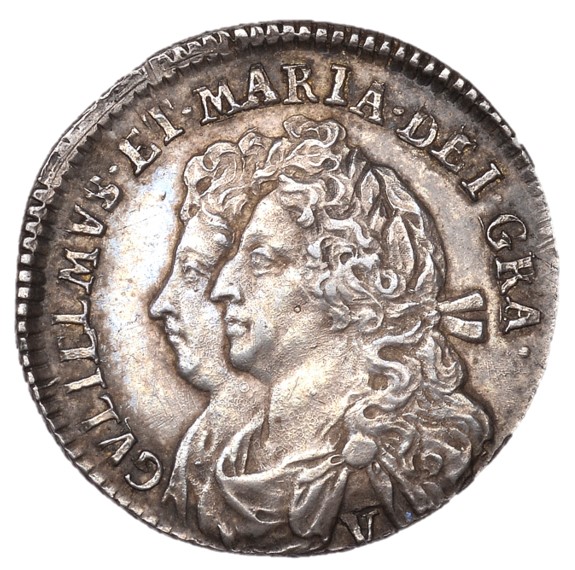 Scotland 5 Shillings - William and Mary obverse
