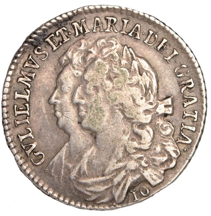 Scotland 10 Shillings - William and Mary obverse