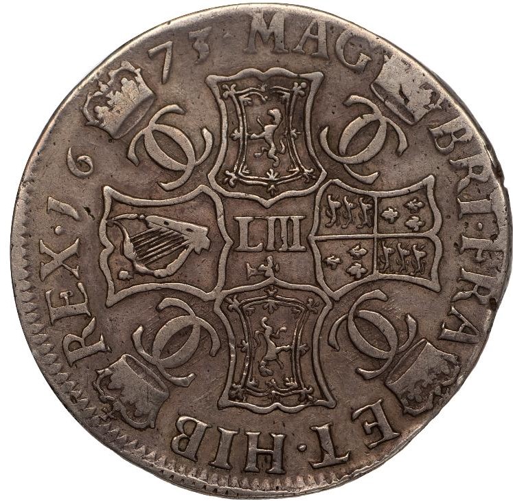 Scotland 4 Merks - Charles II 1st Coinage, Type II