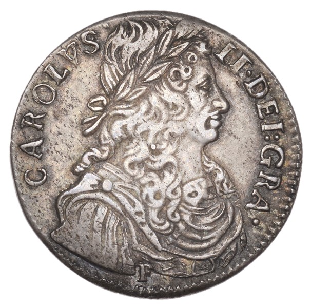 Scotland 1 Merk - Charles II 1st Coinage, Type III obverse