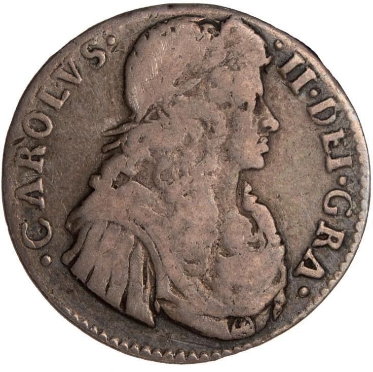 Scotland ½ Merk - Charles II 1st Coinage, Type IV obverse