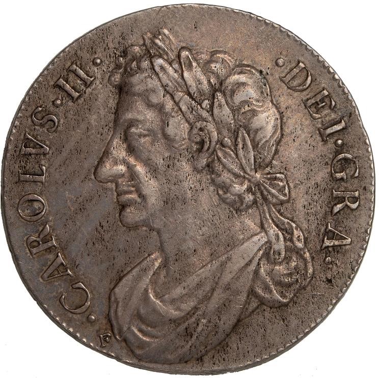 Scotland ½ Dollar - Charles II 2nd Coinage obverse