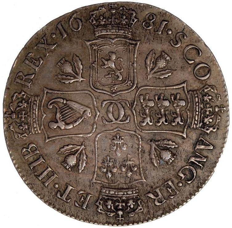 Scotland ½ Dollar - Charles II 2nd Coinage reverse