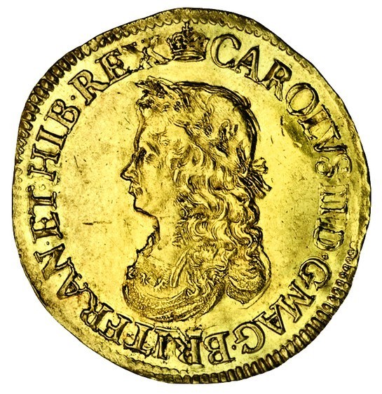 1 Unite - Charles II 1st Issue obverse