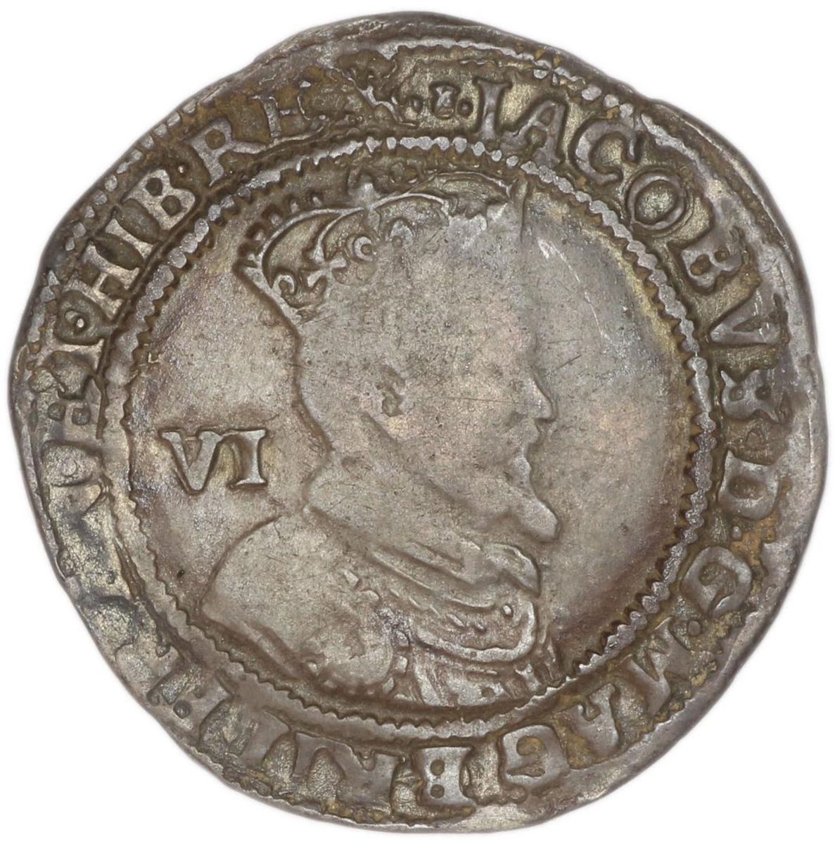 Scotland 6 Shillings - James VI 10th Coinage obverse