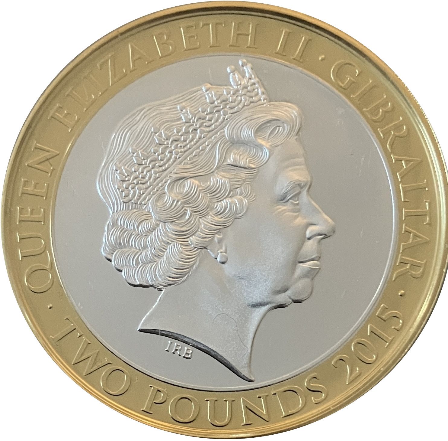 Gibraltar 2 Pounds - Elizabeth II Winston Churchill obverse