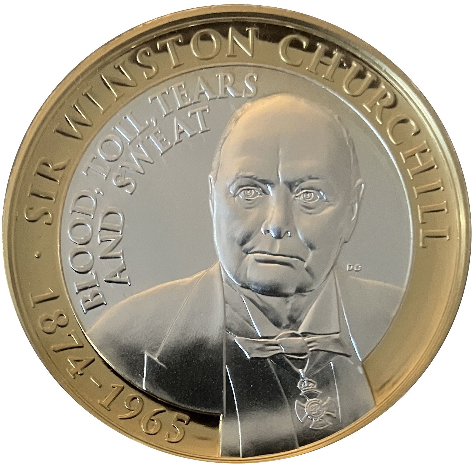 Gibraltar 2 Pounds - Elizabeth II Winston Churchill