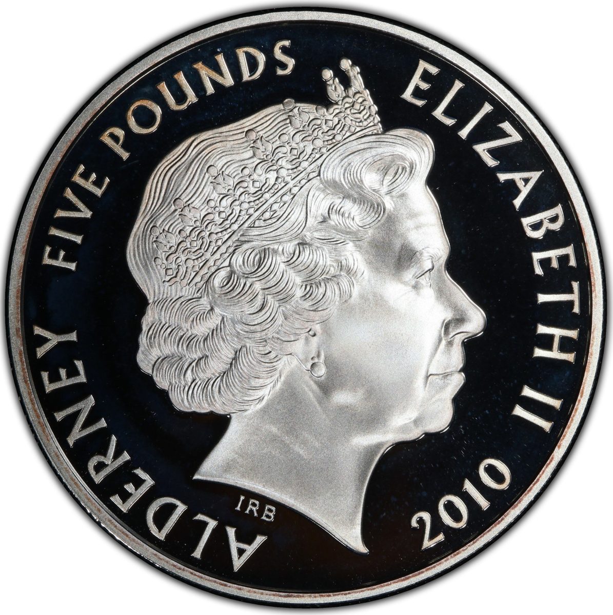 Alderney 5 Pounds - Elizabeth II John Lennon; Silver Proof Issue obverse