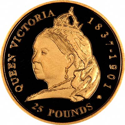 Guernsey 25 Pounds - Elizabeth II Victoria