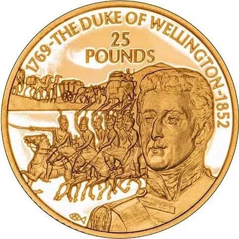 Guernsey 25 Pounds - Elizabeth II Duke of Wellington