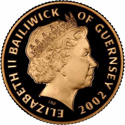 Guernsey 25 Pounds - Elizabeth II Queen Mother obverse