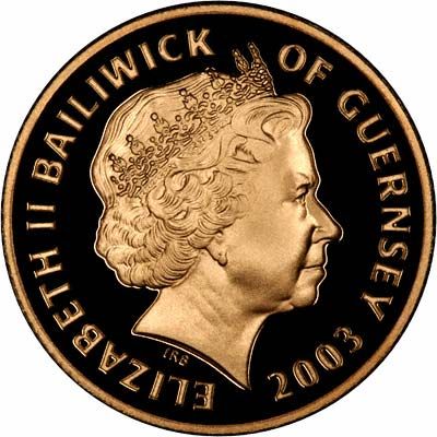 Guernsey 25 Pounds - Elizabeth II Trooping the Colour obverse
