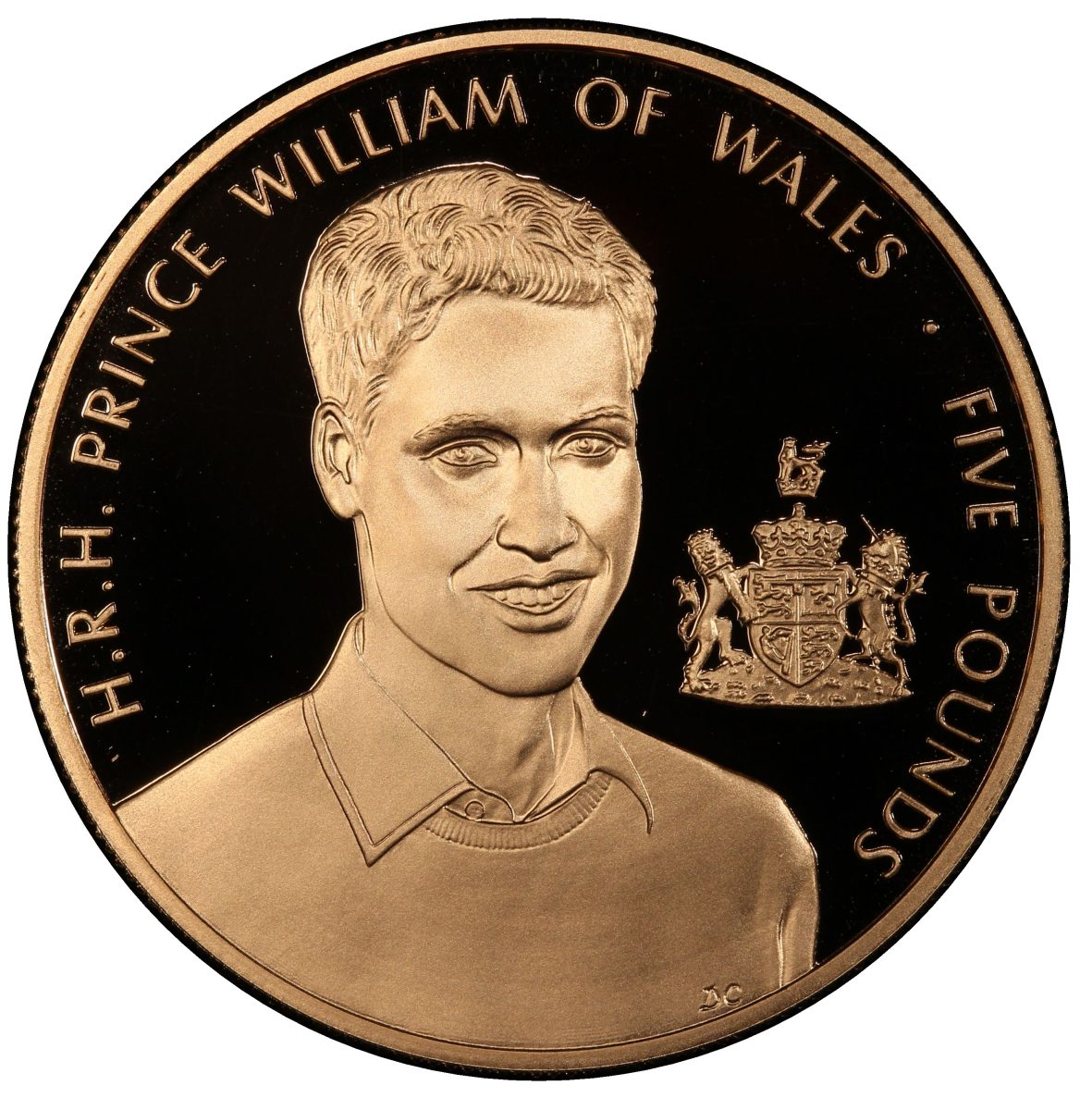 Guernsey 5 Pounds - Elizabeth II Prince William - Gold