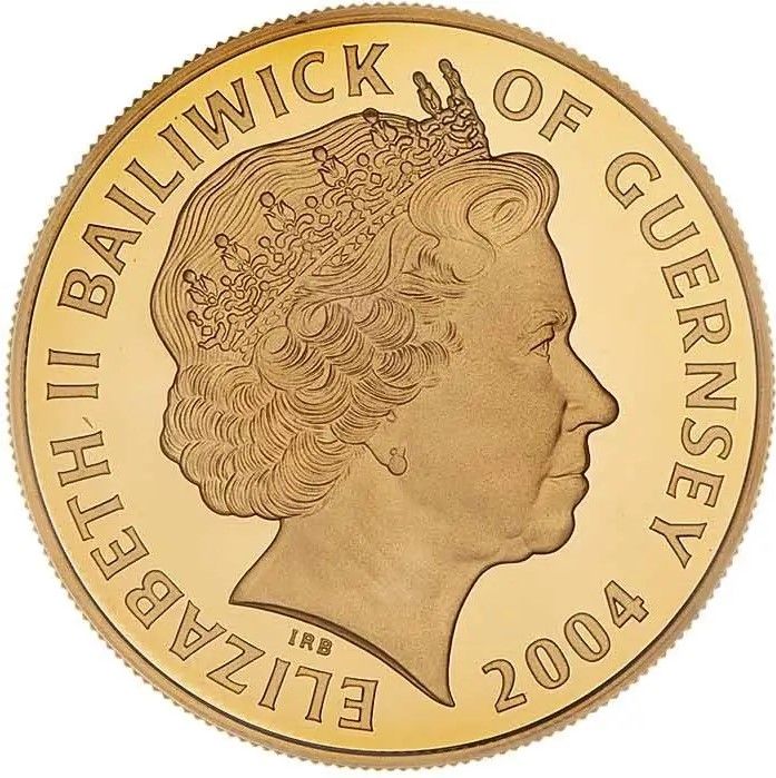 Guernsey 5 Pounds - Elizabeth II D-Day - Gold obverse